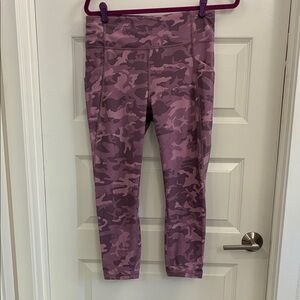 lululemon athletica Mauve Pink Camo Leggings